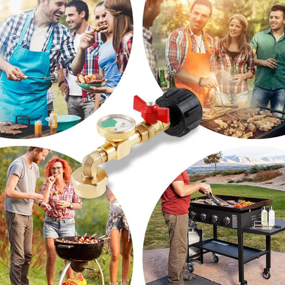 Brass Propane Refill Elbow Adapter