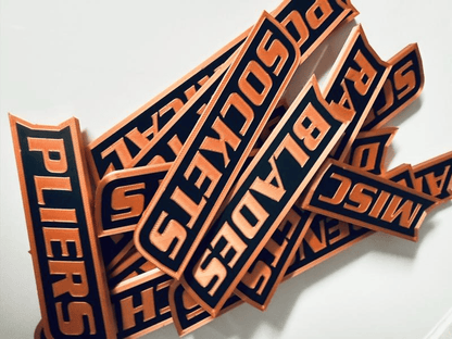 🔩 12 Pack of  Magnetic Toolbox Labels