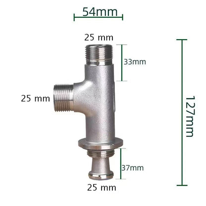 Stainless Steel 3‐Way Diverter Valve Adapter