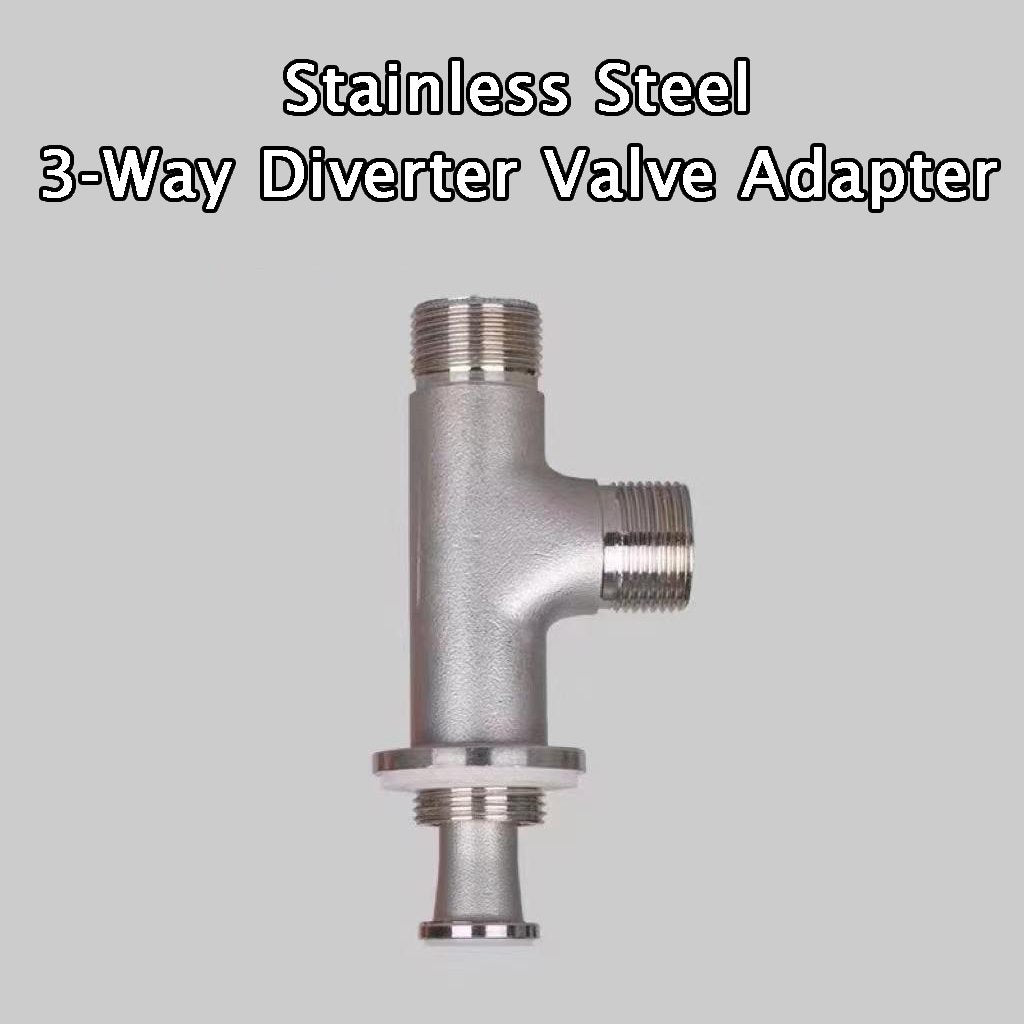 Stainless Steel 3‐Way Diverter Valve Adapter