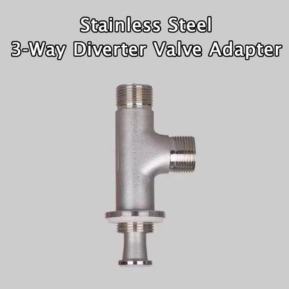 Stainless Steel 3‐Way Diverter Valve Adapter