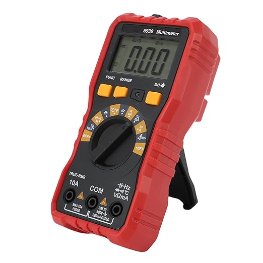 Auto‐Off Digital Multimeter with Protective Sleeve & Backlight