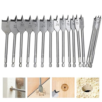 Versatile Wood Spade Drill Bit Set