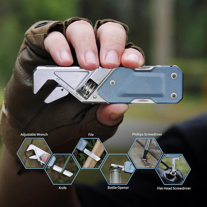 6-in-1 Foldable EDC Wrench Multitool
