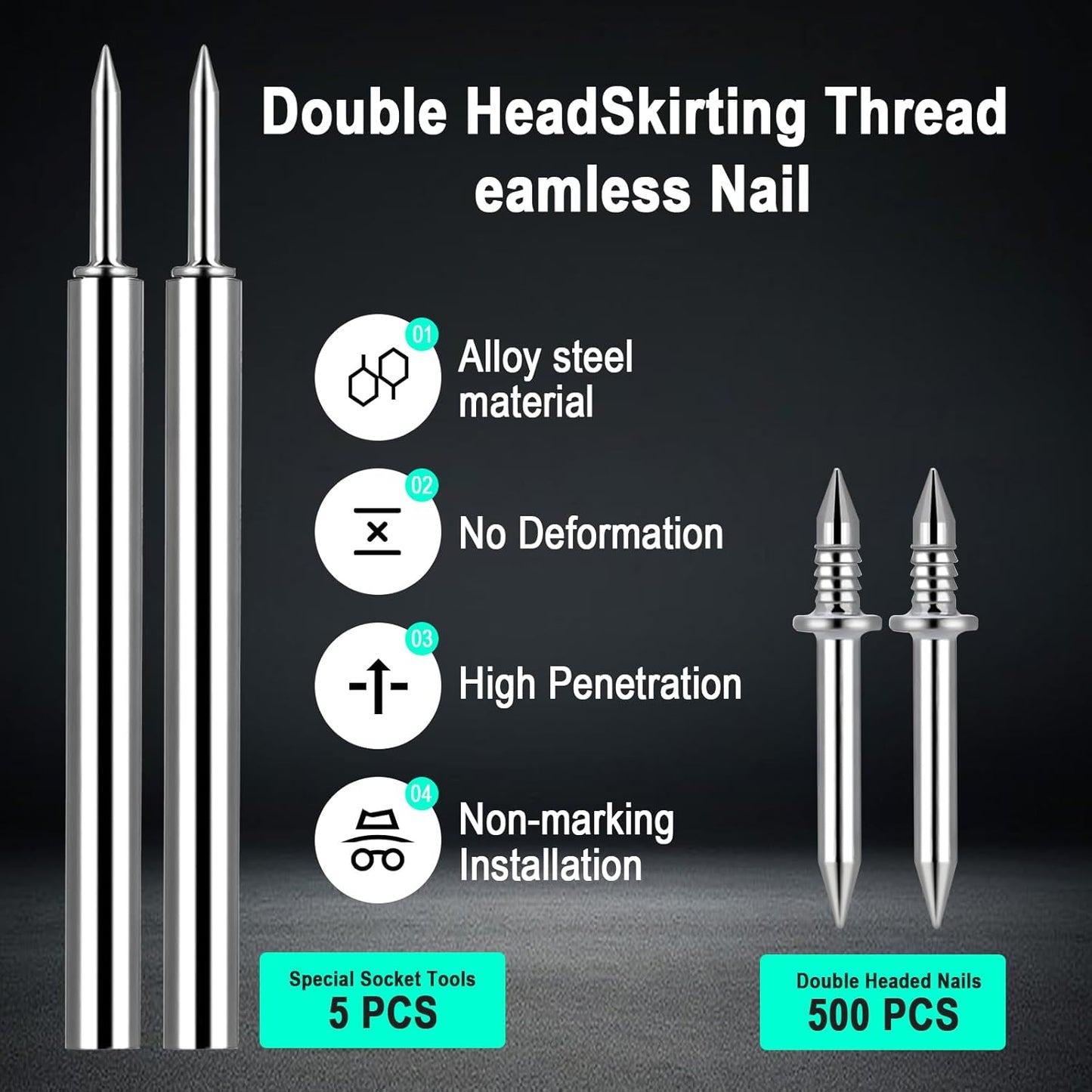Double-Head Skirting Nails