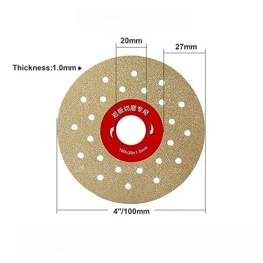 4 PCS 100mm Vacuum-Brazed Diamond Cutting & Grinding Disc — 4"