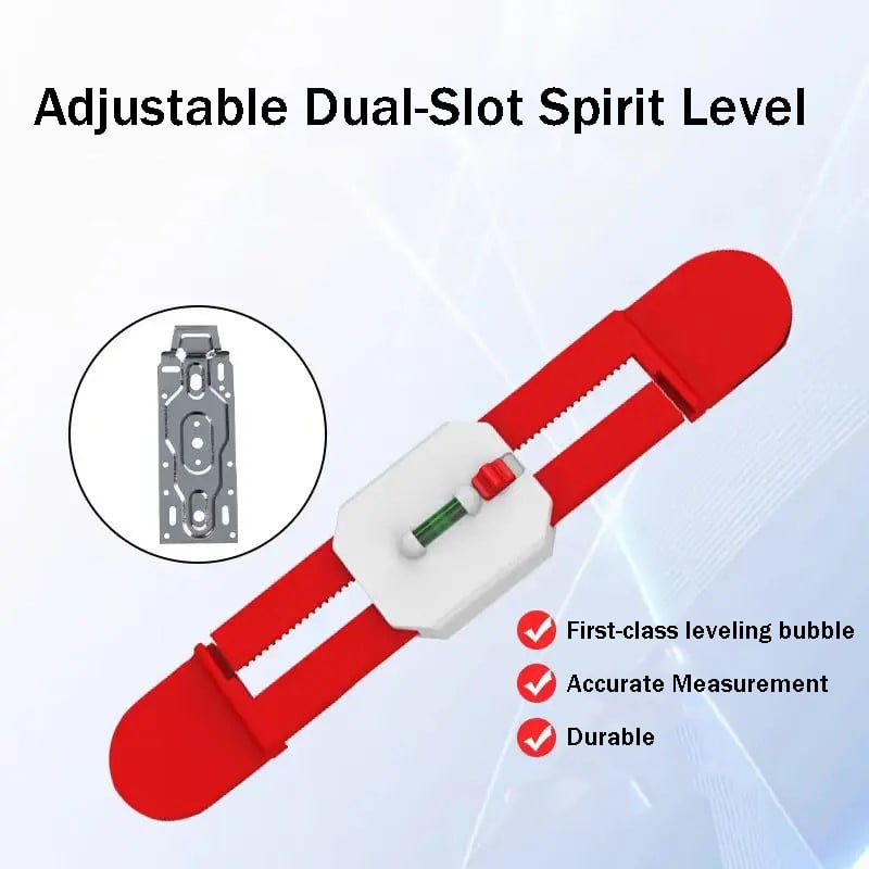Adjustable Dual‐Slot Spirit Level for AC Mounting Brackets
