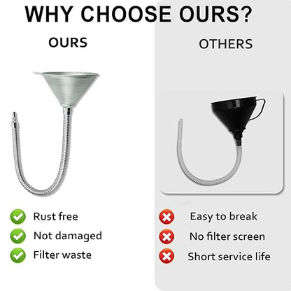 Steel Bendable Universal Spout Funnel