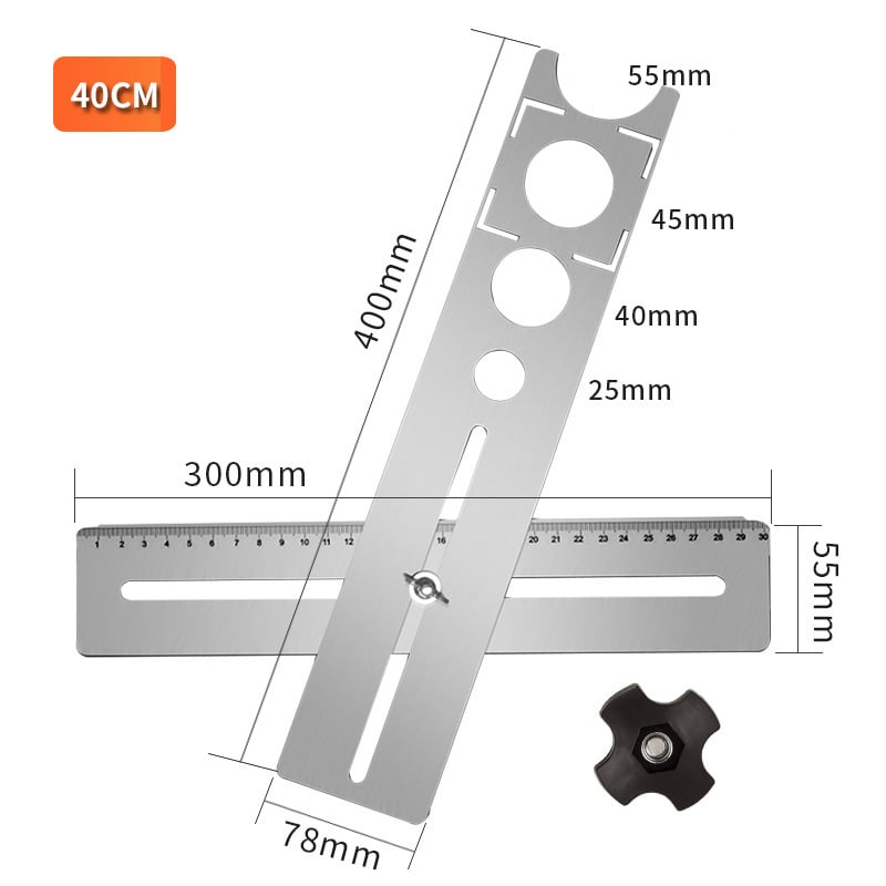 Tile Installation Faucets/Outlets Positioning Ruler