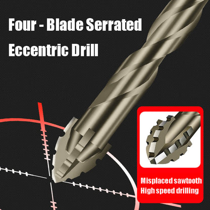 Precision 4-Blade Serrated Eccentric Drill Bit