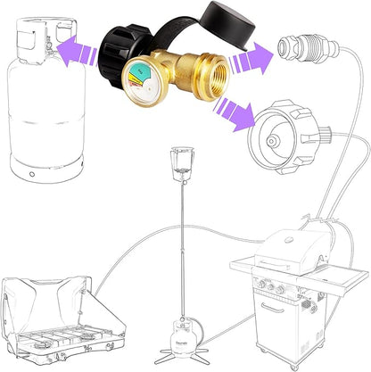 Solid Brass Propane Tank Gauge