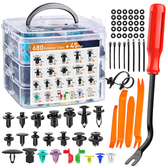 725Pcs Car Push Retainer Clips & Fasteners Kit