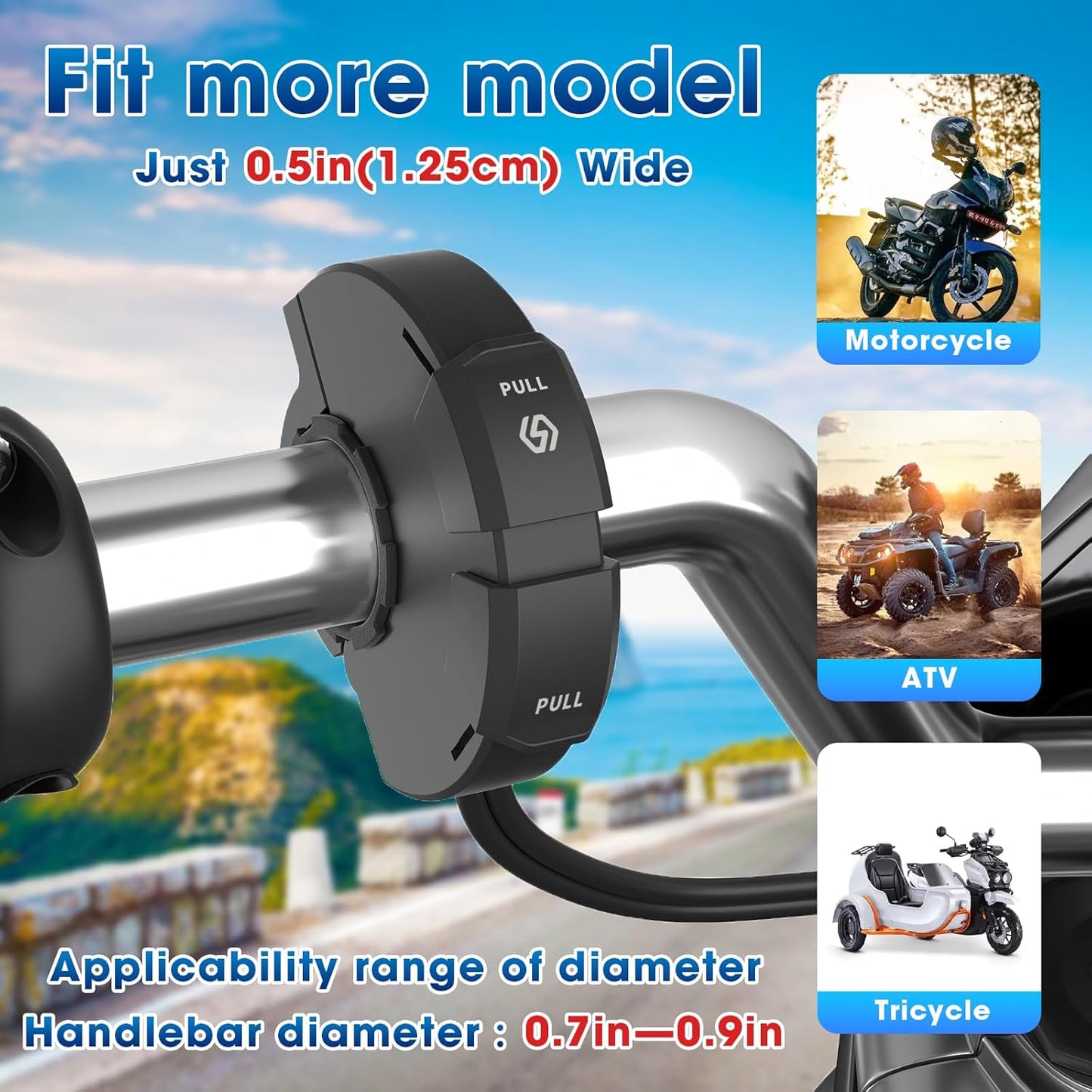 Thlevel Dual 30 W PD & 18 W QC Motorcycle Handlebar Charger