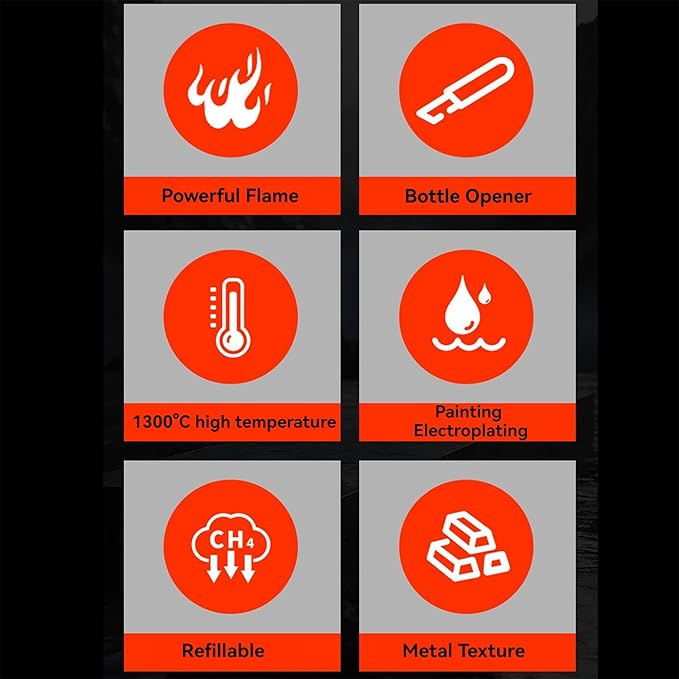 Portable Adjustable Refillable Butane Jet Lighter