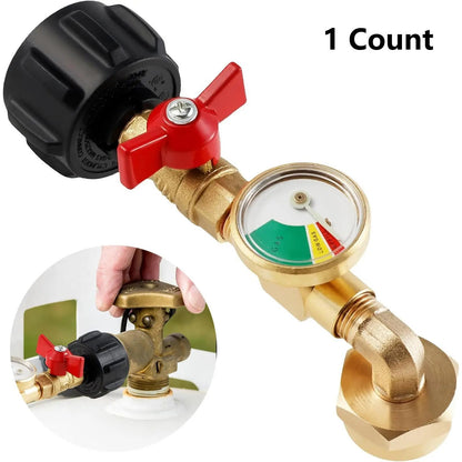 Brass Propane Refill Elbow Adapter