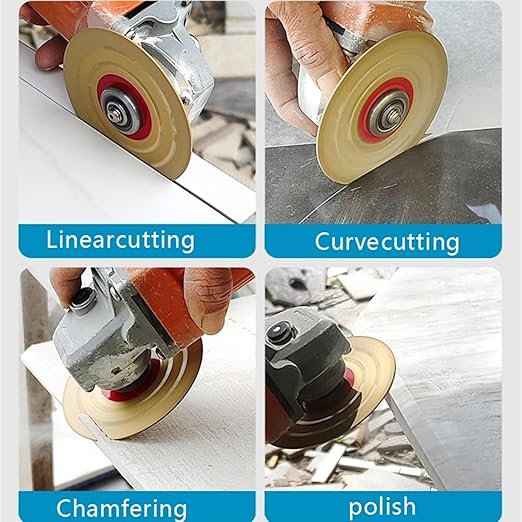 4 PCS 100mm Vacuum-Brazed Diamond Cutting & Grinding Disc — 4"