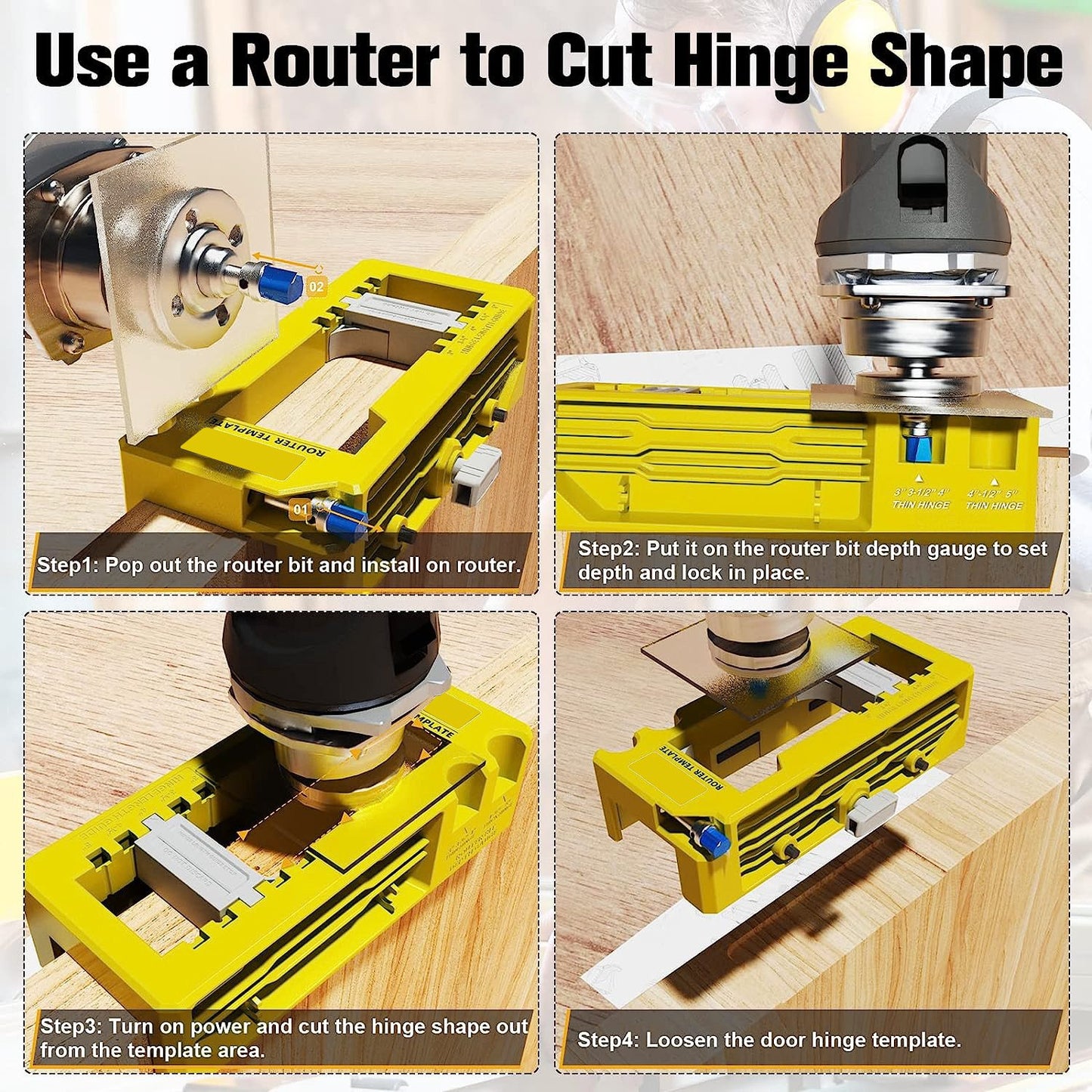 Door Hinge Router Template