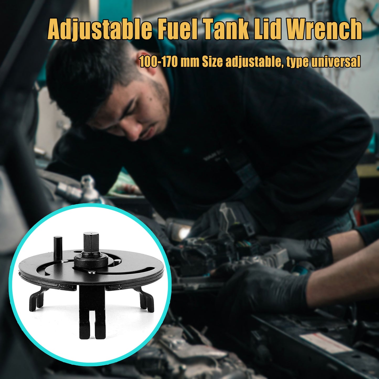 Adjustable Fuel Tank Lid Wrench