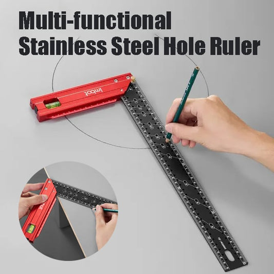 Multi-functional Stainless Steel Hole Ruler