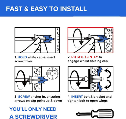 No-Drill Heavy-Duty Drywall Anchor Kit