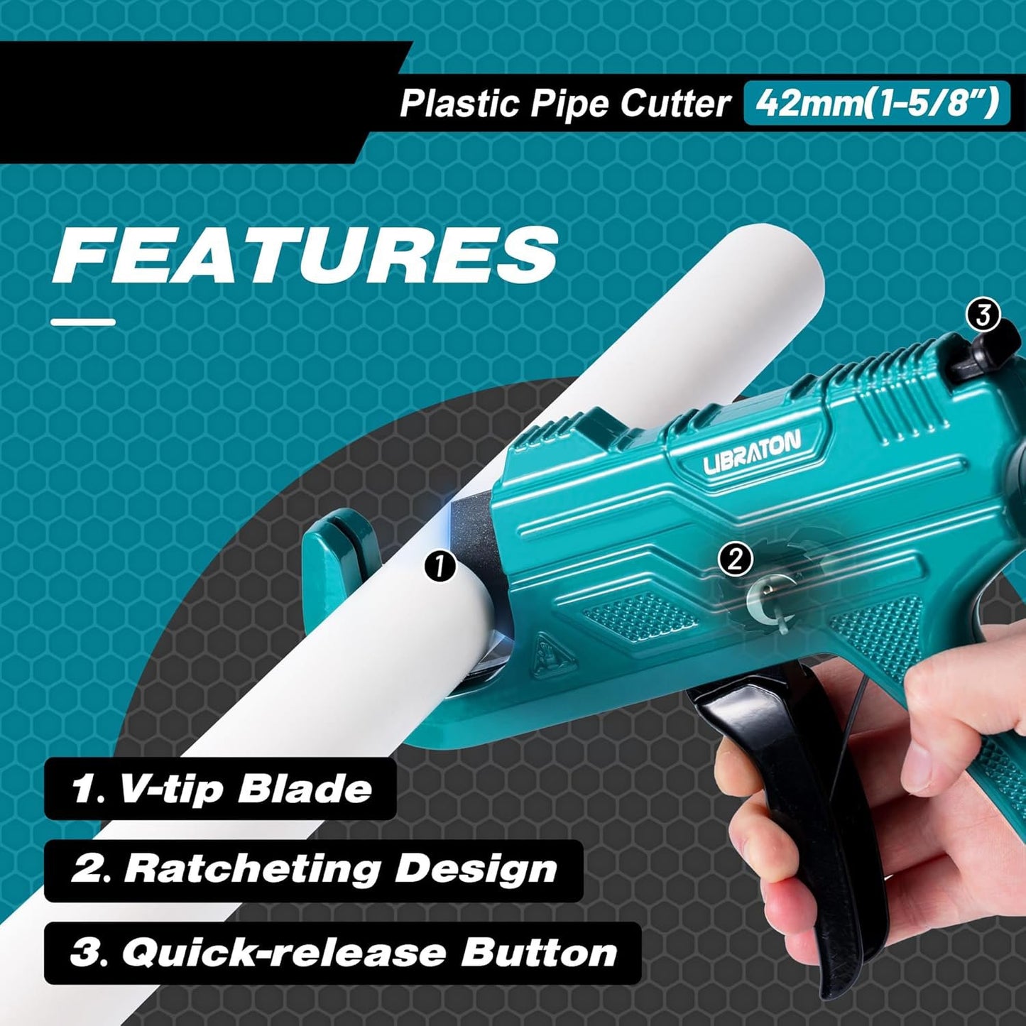 One-Handed Heavy-Duty PVC Pipe Cut-Gun