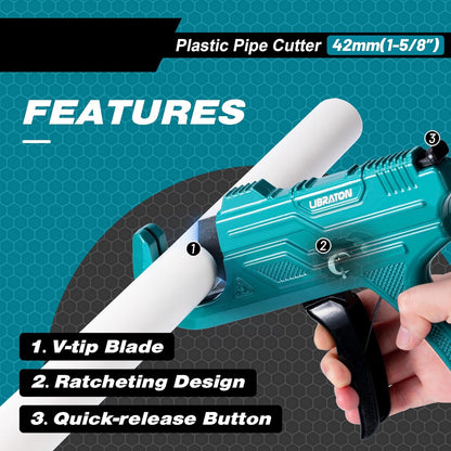 One-Handed Heavy-Duty PVC Pipe Cut-Gun