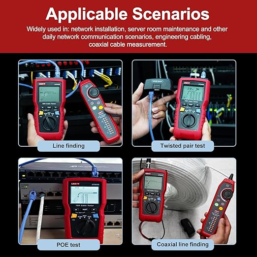 UT685B 5-in-1 TDR Cable Tester with Backlit LCD & PoE Detection