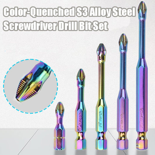 Color-Quenched S3 Alloy Drill Bit Set