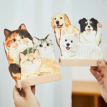 2026 Cute Pet Illustration Calendar