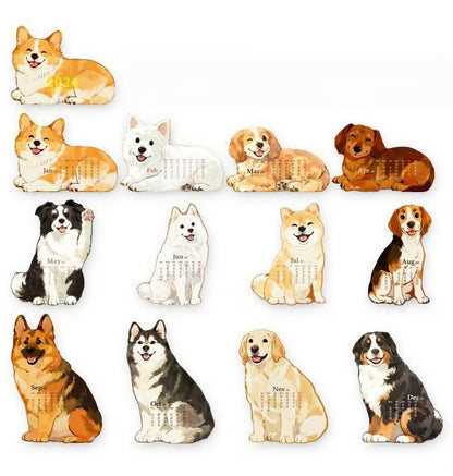 2026 Cute Pet Illustration Calendar