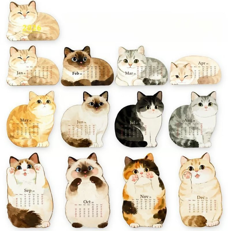 2026 Cute Pet Illustration Calendar