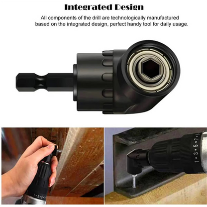 6Pcs Right Angle Drill Attachment Set with 105° Angle Drill Adapter and Impact Grade Socket Adapter