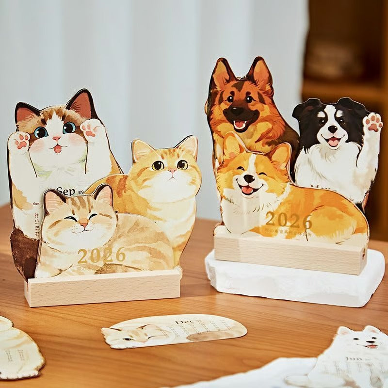 2026 Cute Pet Illustration Calendar