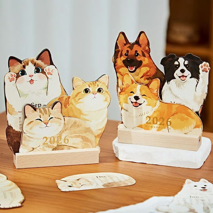 2026 Cute Pet Illustration Calendar